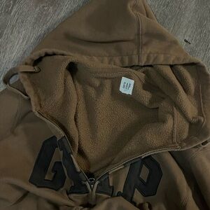 GAP Zip-Up Hoodie (Brown & Black)